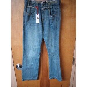 Men's JEANS Blanco Label La Cosa Nuestra Denim Designer Embellished Stud  34 X32